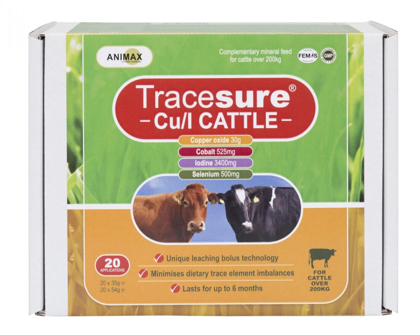 Animax Tracesure Cu/I Cattle Bolus