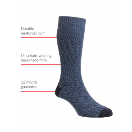 Textured Jacquard Work Boot Half Hose Socks