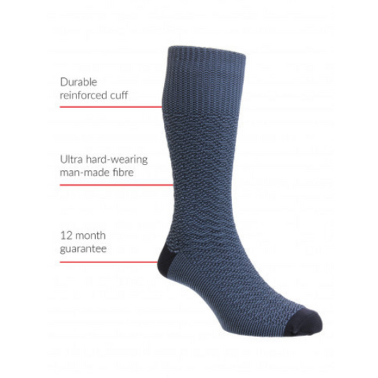 Textured Jacquard Work Boot Half Hose Socks