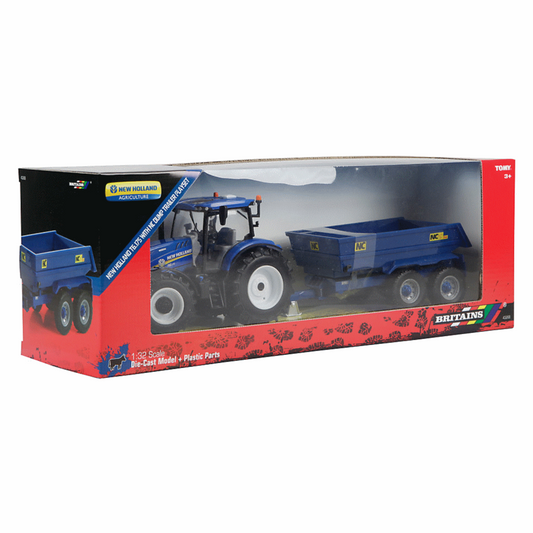 Britains Toys New Holland T6.175 with NC Dump Trailer Playset