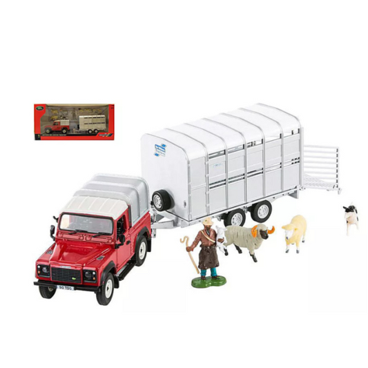 Britains Toys Land Rover Sheep Farmer Set