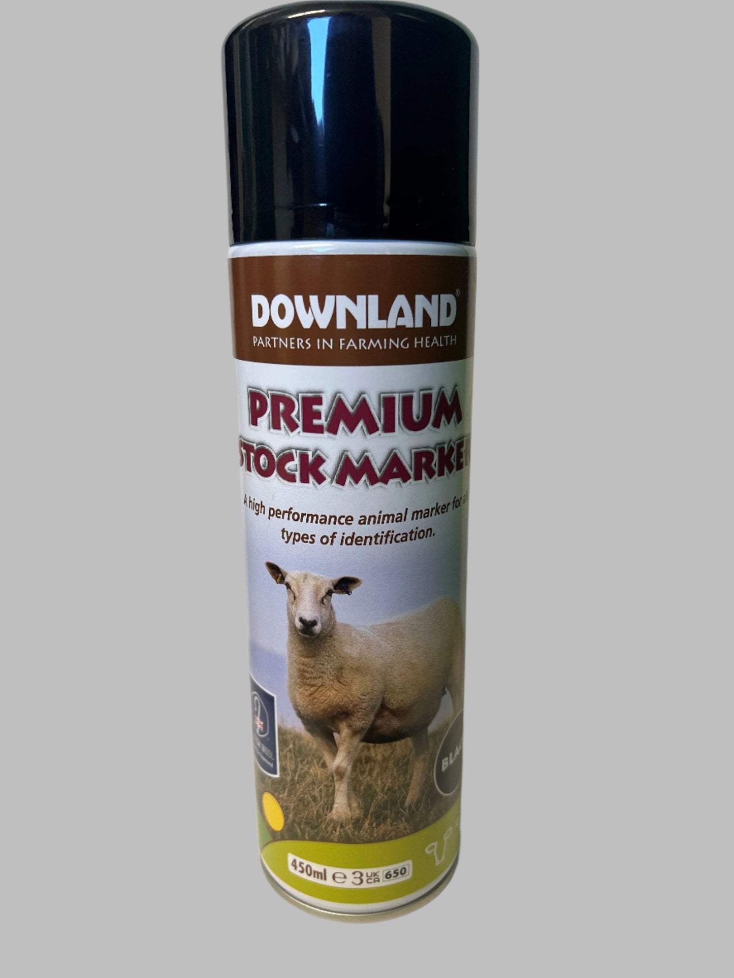 Premium Stock Marker Spray Black Downland 450ml