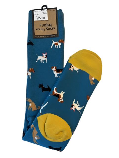 Bartleby Womens Funky Welly Socks Doggy Divas