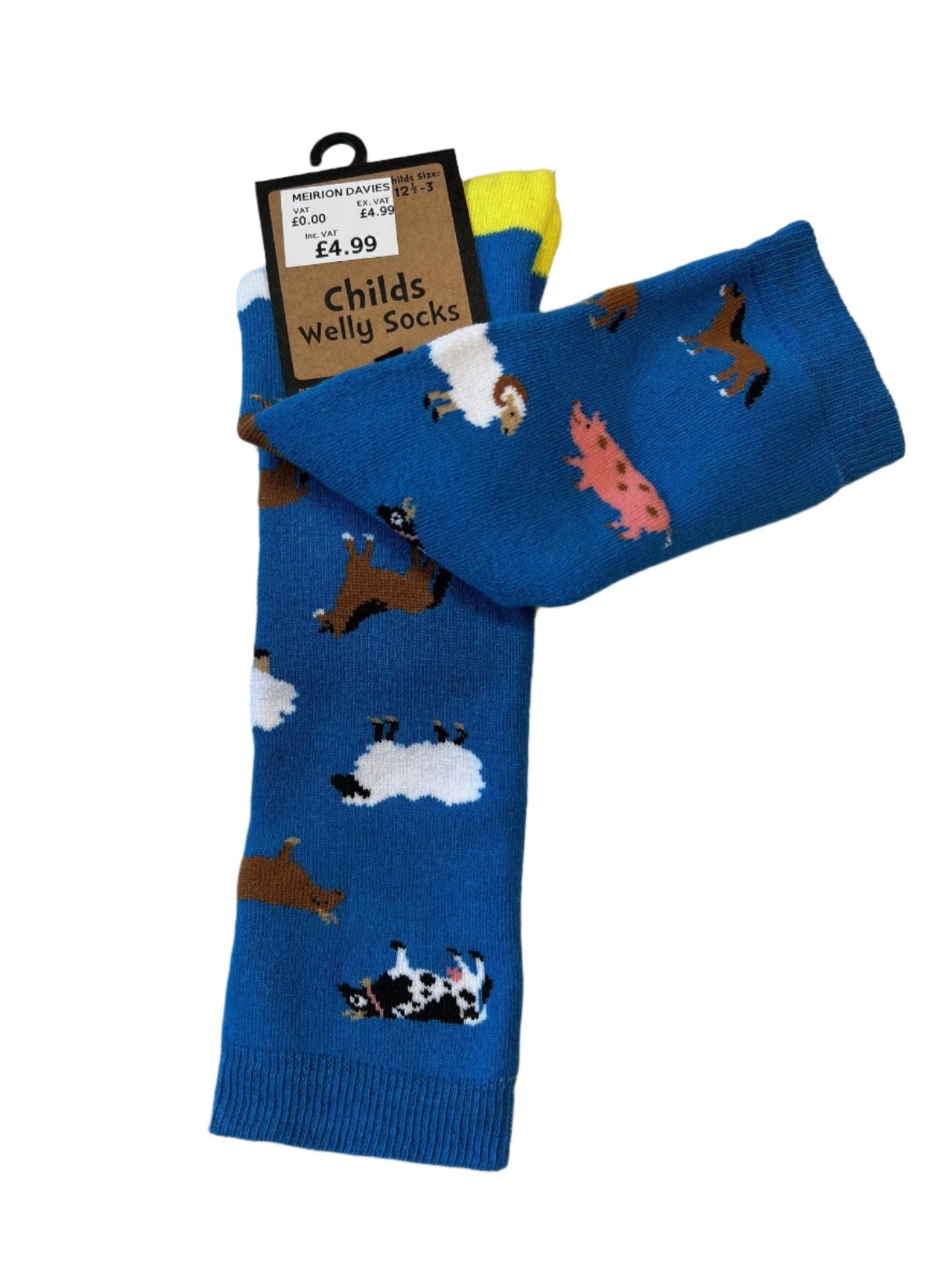 Bartleby Child Funky Welly Sock FarmYard