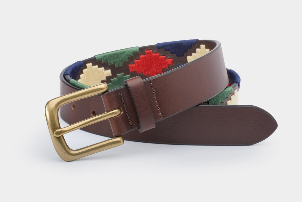 IBEX POLO BELT GREEN/RED/NAVY