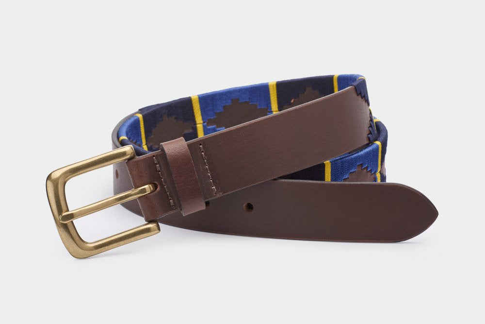 IBEX POLO BELT BLUE/YELLOW