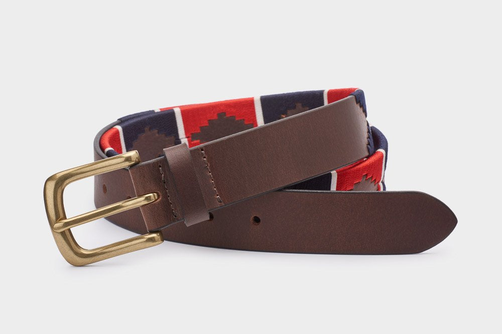 IBEX POLO BELT NAVY/RED
