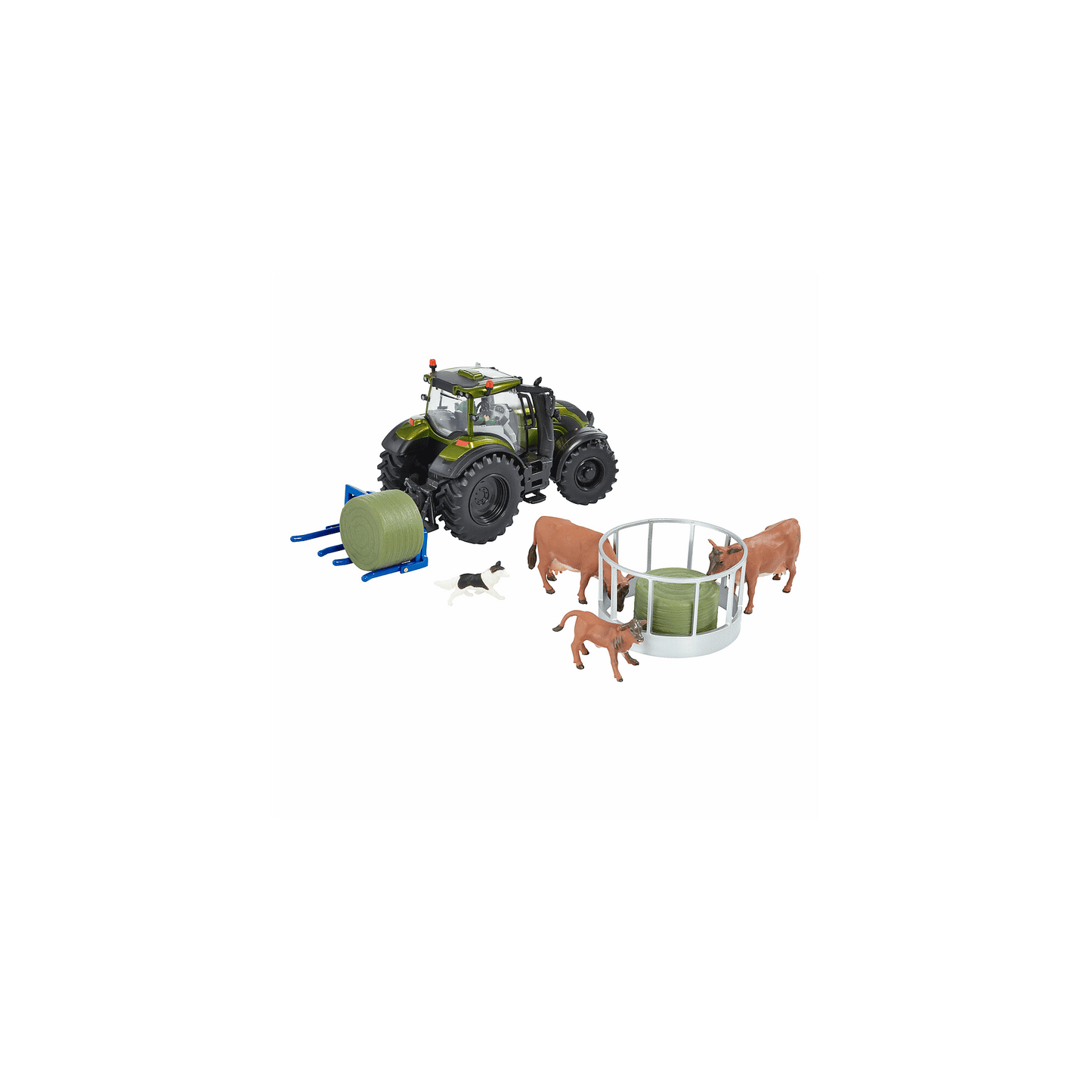 Britains Toys Metallic Olive Green Valtra Playset