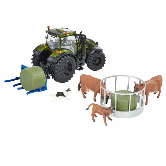Britains Toys Metallic Olive Green Valtra Playset