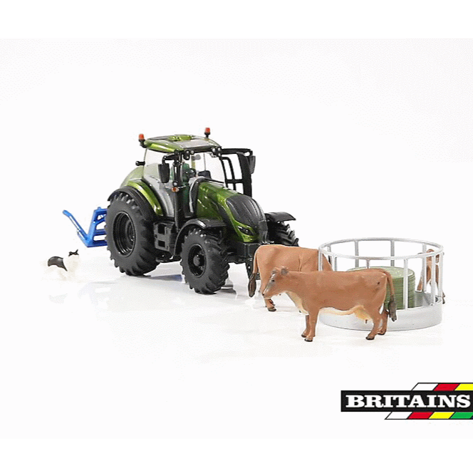 Britains Toys Metallic Olive Green Valtra Playset