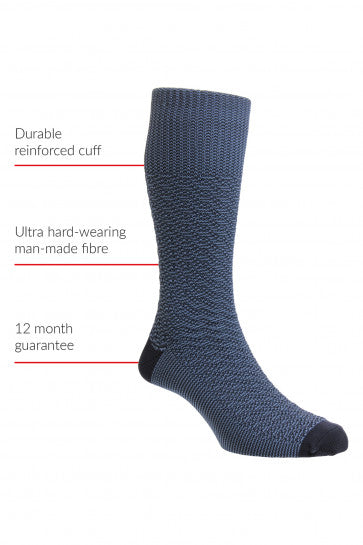 Textured Jacquard Work Boot Half Hose Socks