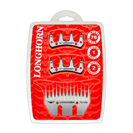 Longhorn 76 Farm Pack Comb & 2 Cutters