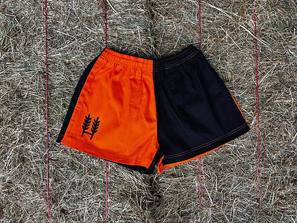 Hexby Orange/Black Harlequin Shorts