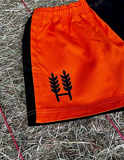 Hexby Orange/Black Harlequin Shorts