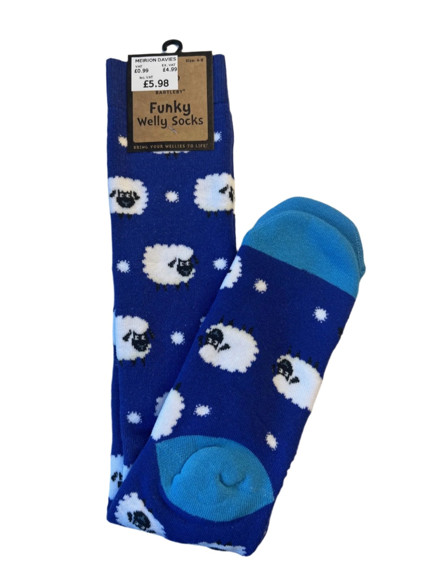Bartleby Womens Funky Welly Sock Sheep