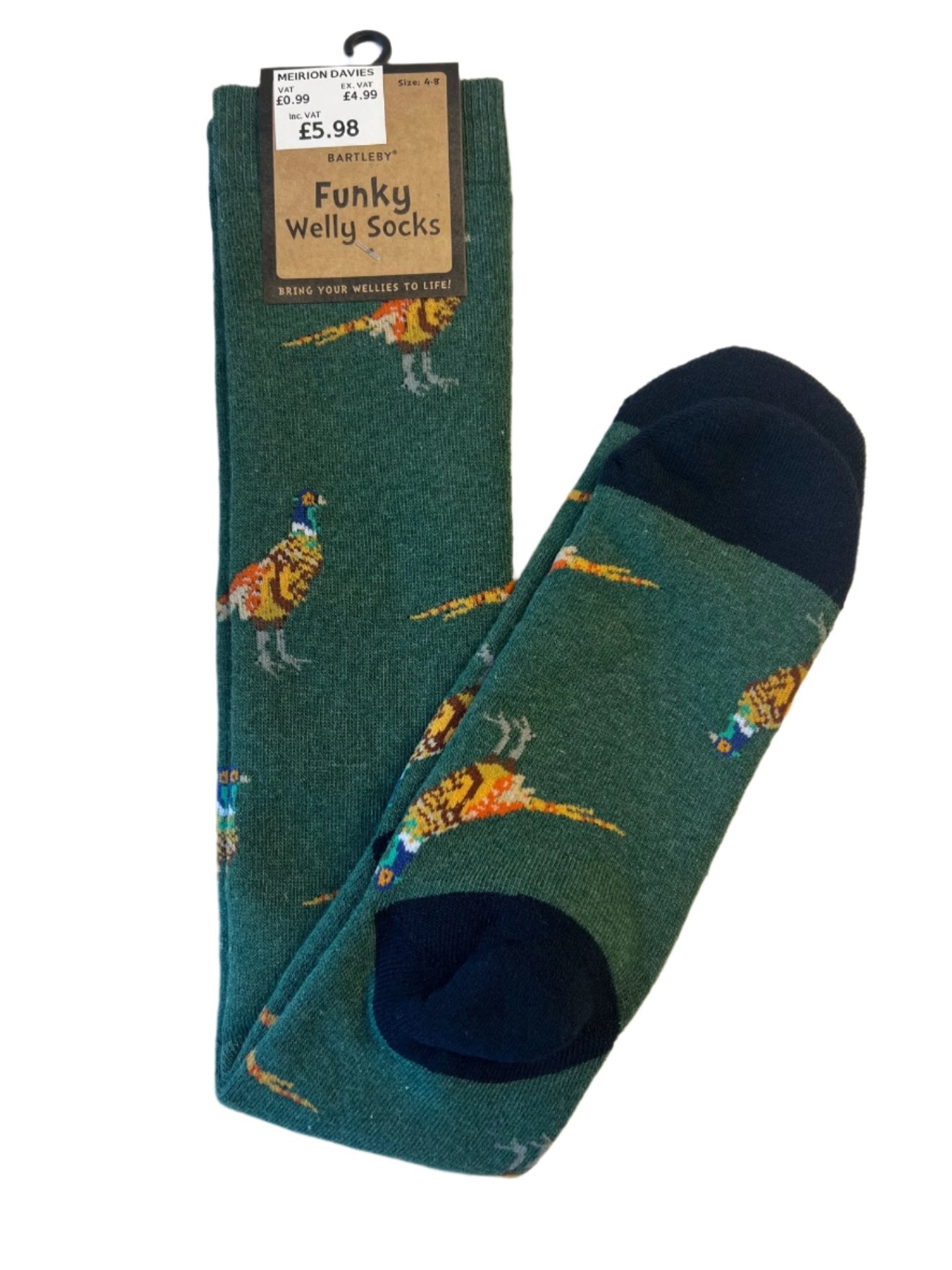 Bartleby Womens Funky Welly Sock Country Pheasant
