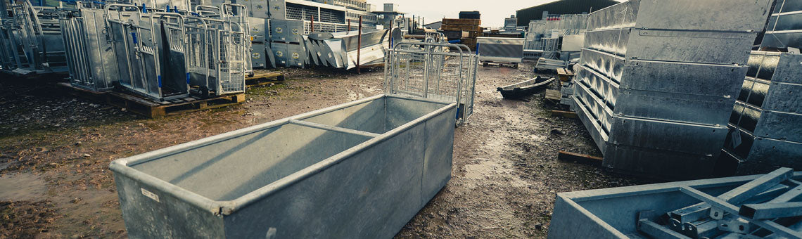 troughs concrete metal water feeders