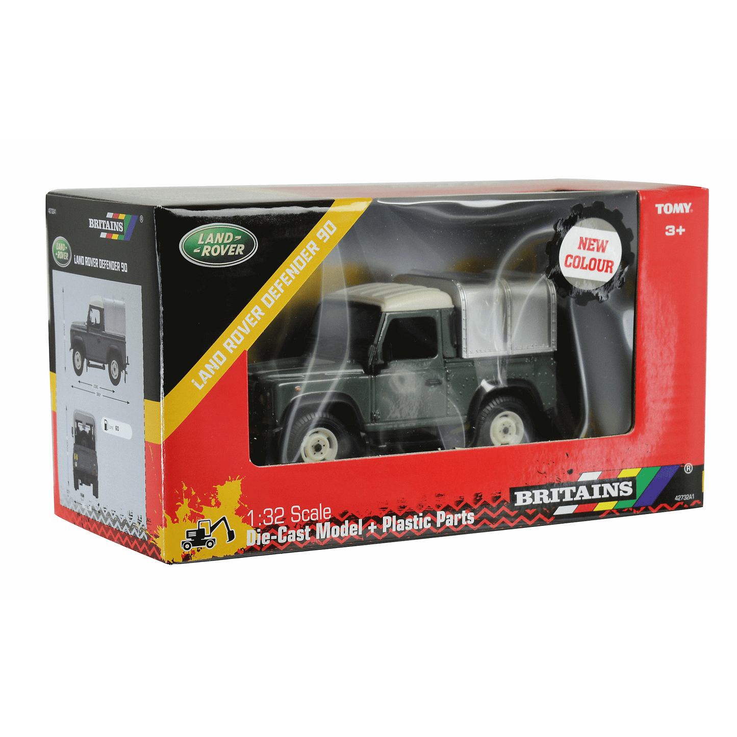 Britains Toys LAND ROVER DEFENDER 90 + CANOPY - GREEN