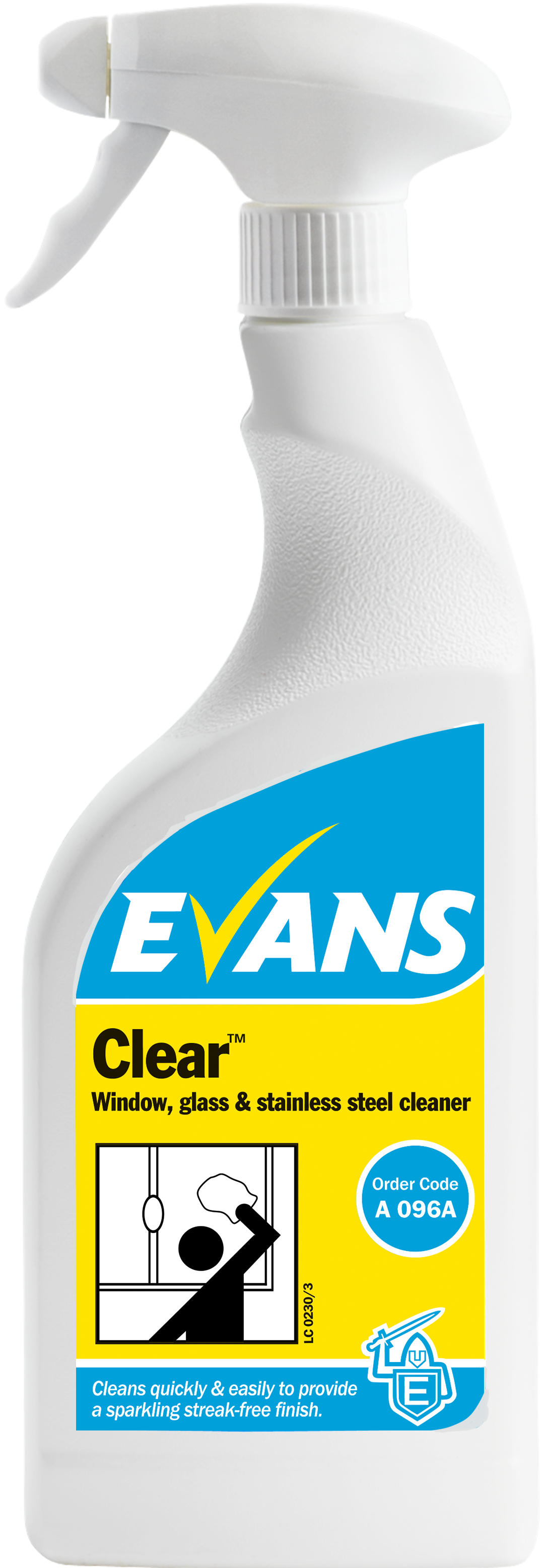 Evans Clear Window Glass & Stainless Steel Cleaner