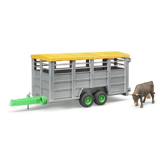 Bruder Livestock Trailer + 1 Cow