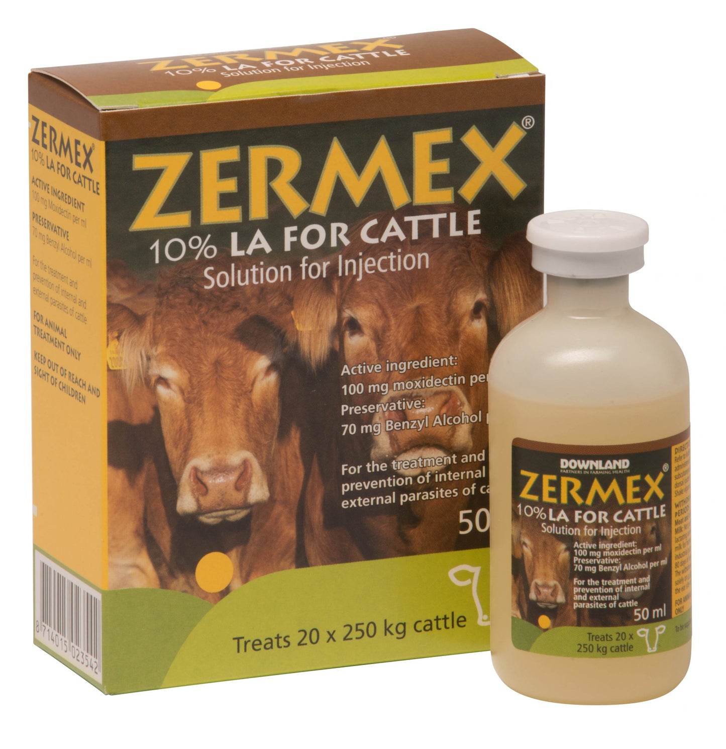Downland Zermex 10% LA Injection for Cattle